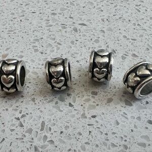 Brighton Silver Heart Spacers